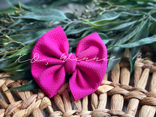 Bold Pink Mini Bow