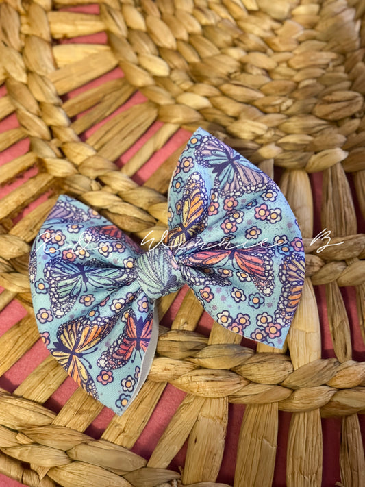 Blue Flutter Biggy Bow