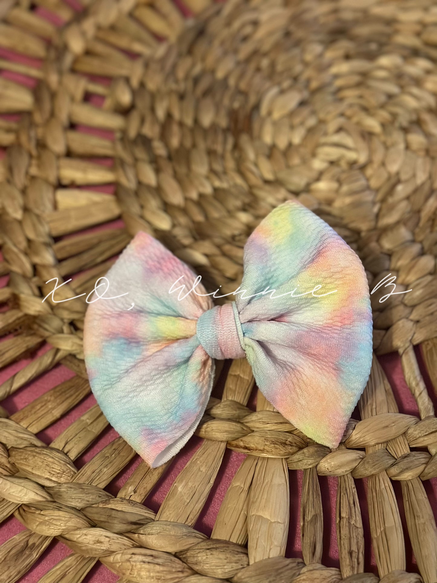 Pastel Tie Dye Biggy Bow